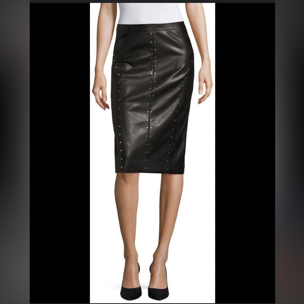NWT Worthington Skirt Black Pencil Butter Soft Faux Leather
